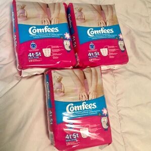 Girls Comfees Training Pant Pullups for Toddlers and Big Kids 4T-5T bundle